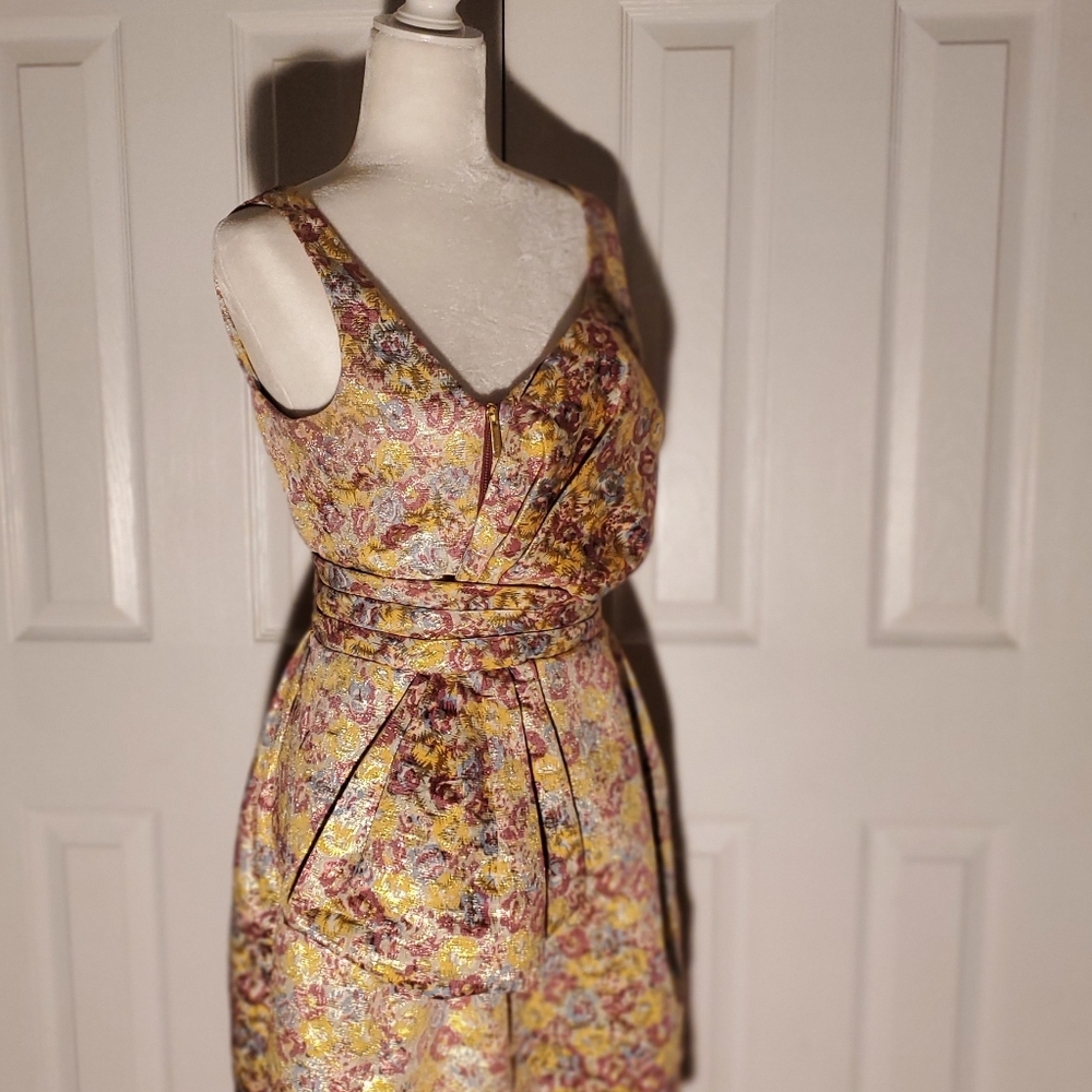 Zac Posen for Target floral metallic brocade cocktail dress - Picture 4 of 6